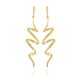 Goldtone Spiral Corkscrew Earrings