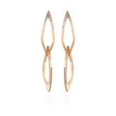 14K Goldtone Crystal Stone Link Drop Earring