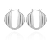 Stacked Link Hoop Earrings