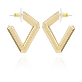 Diamond Shaped Hoop Earrings
