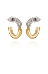 Goldtone & Crystal Hoop Earrings