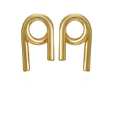 Goldtone Short Twisted Drop Earrings