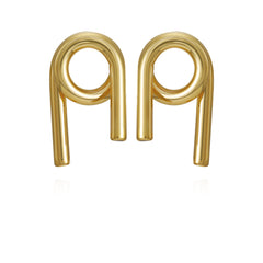 Goldtone Short Twisted Drop Earrings