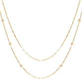 Goldtone Long Layered Necklace