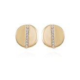 Goldtone Crystal Stone Circle Clip On Earrings