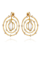 Statement Goldtone & Crystal Drop Earrings