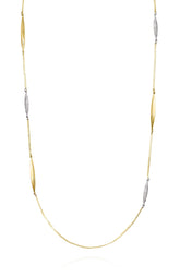 Two Tone Long Chain Necklace