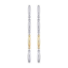 Two Tone Drop Earrings