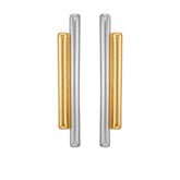 Two Tone Linear Earrings