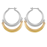 Two Tone Hoop Earrings