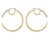 Crystal Pavé Large Hoop Earrings