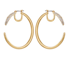 Crystal Pavé Large Hoop Earrings