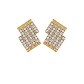 Crystal Bar Stud Earrings