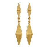 Geometric Goldtone Drop Earrings