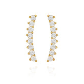 Cubic Zirconia Climber Earrings
