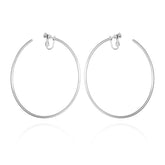 Extra Large Open Hoop Clip On Earrings
