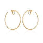 Large Open Hoop Clip On Earrings