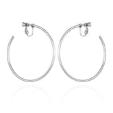 Large Open Hoop Clip On Earrings