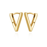 V-Hinge Huggie Earrings