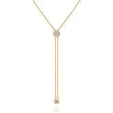 Pave Slider Bolo Necklace