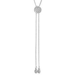 Pave Slider Bolo Necklace