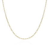 Goldtone Paper Clip Chain Link Necklace