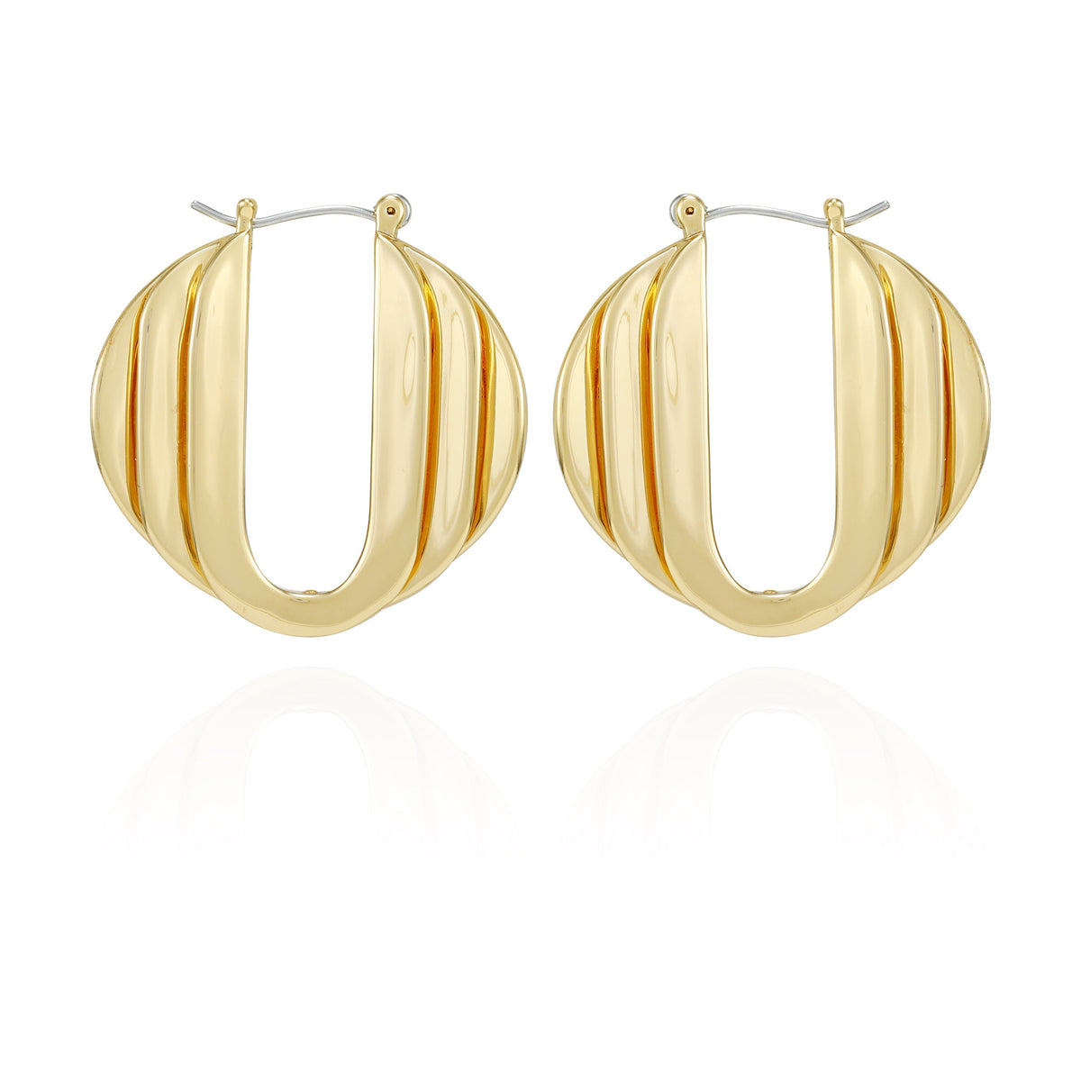 Stacked Link Hoop Earrings