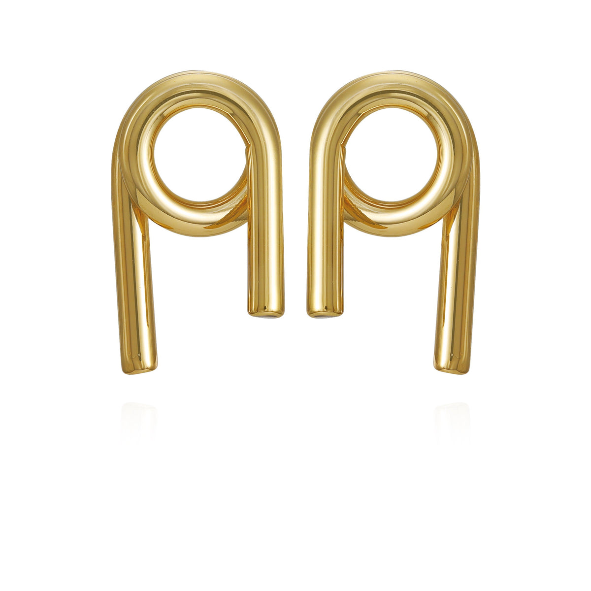 Goldtone Short Twisted Drop Earrings