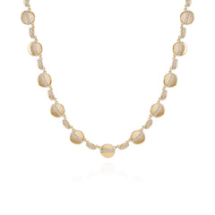 Goldtone Pave Multi-Coin Statement Necklace