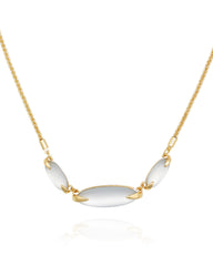 Goldtone Stone Collar Necklace