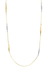 Two Tone Long Chain Necklace