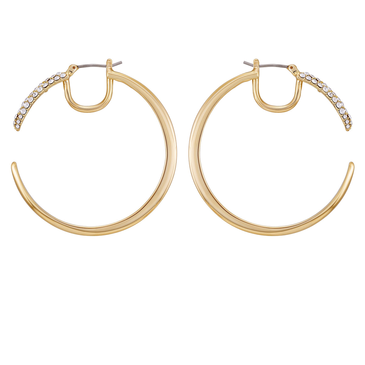 Crystal Pavé Large Hoop Earrings