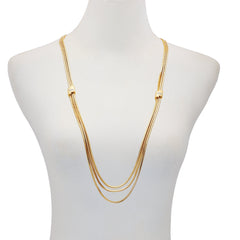 Multi Strand Goldtone Necklace