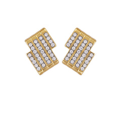 Crystal Bar Stud Earrings