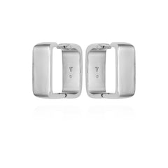 Brass Rectangle Hoop Earrings