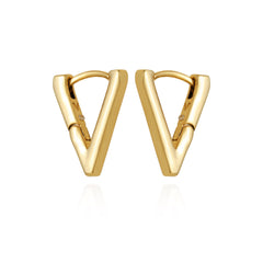V-Hinge Huggie Earrings