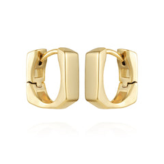 Rectangle Huggie Hoop Earrings
