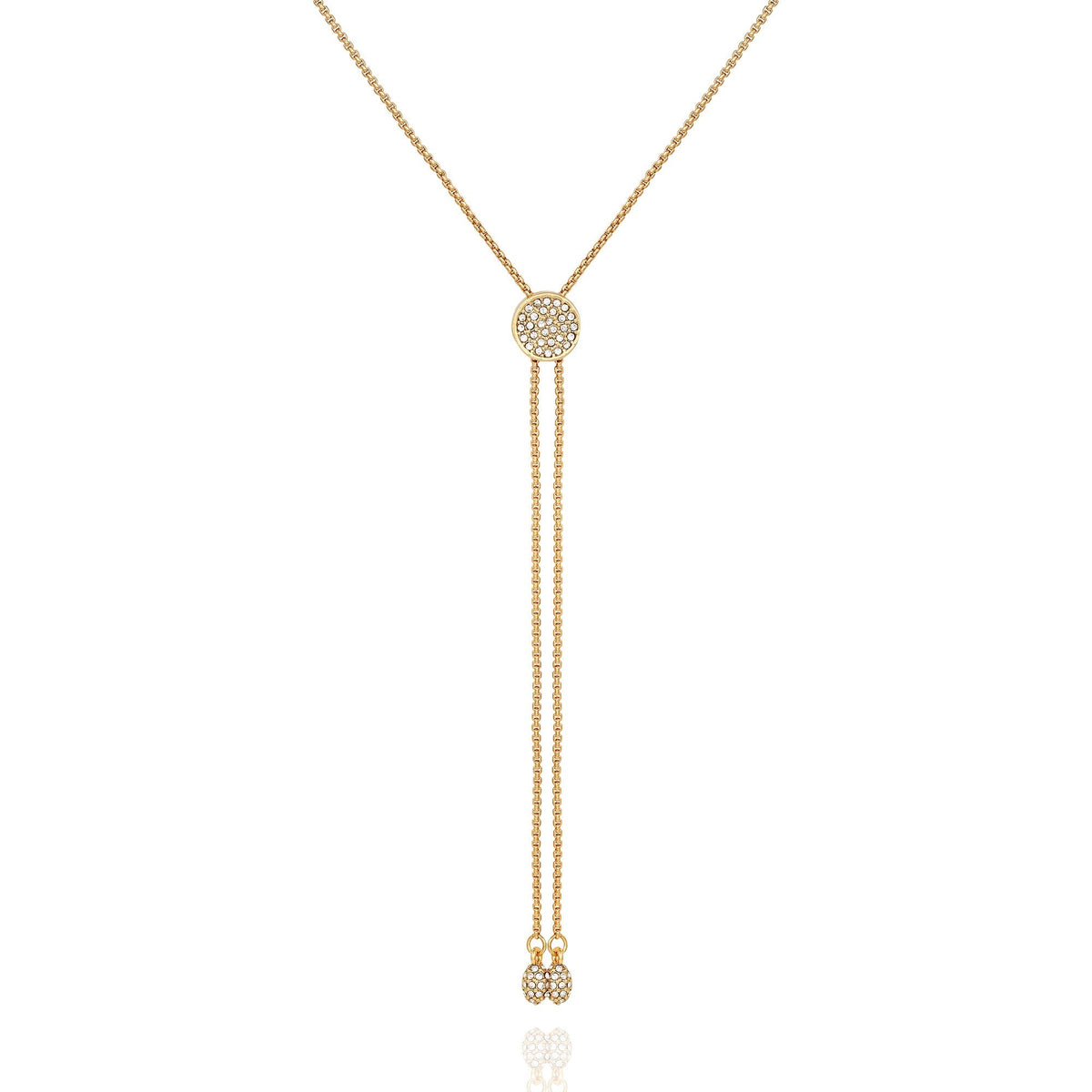 Pave Slider Bolo Necklace